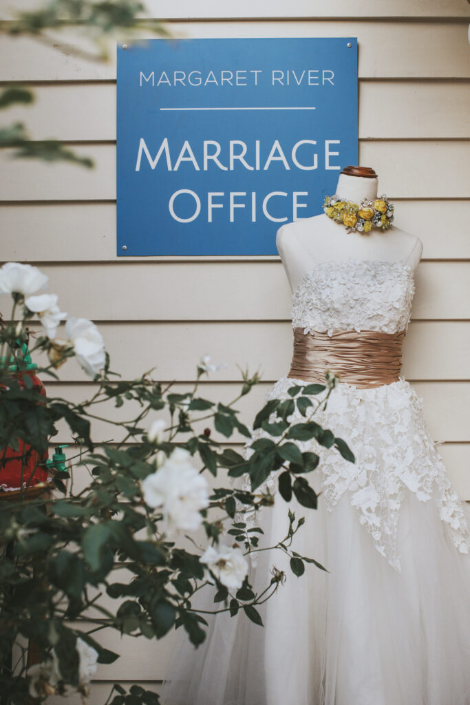 a mannequin with a wedding dress called Dolly