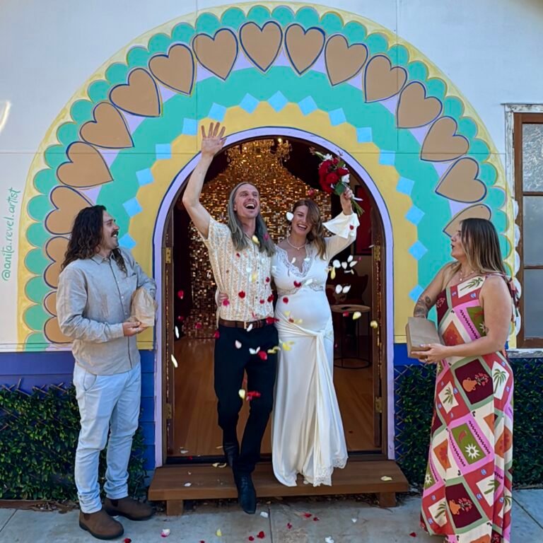 Confetti exit at the Margaret River Marriage Office