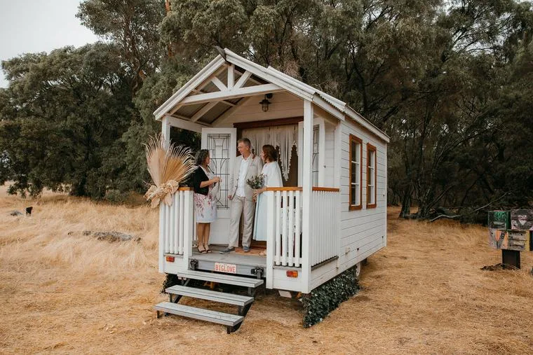 Big Love Tiny Chapel in a paddock at Margaret River Heartland, Cowaramup